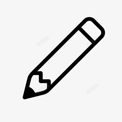铅笔美术绘画图标svg_新图网 https://ixintu.com 写作 学校 绘画 美术 铅笔 铅笔轮廓