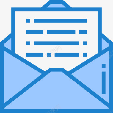 邮件办公供应商6蓝色图标图标