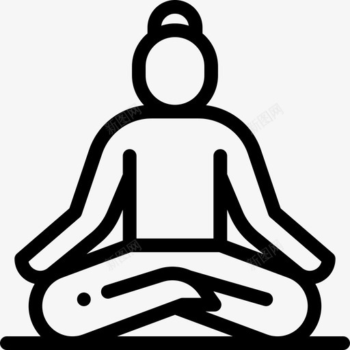 帕达玛萨纳瑜伽和正念4线性图标svg_新图网 https://ixintu.com 帕达 正念 玛萨 瑜伽 线性