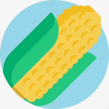 玉米食品111扁平图标图标