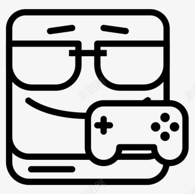 游戏玩家科技多媒体线性图标图标