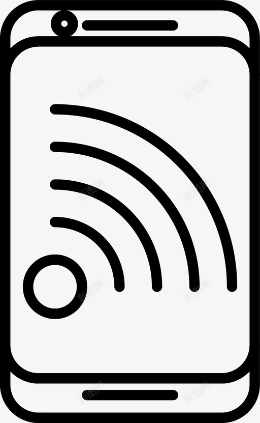 wifi手机互联网图标svg_新图网 https://ixintu.com wifi 互联网 信号 手机 智能