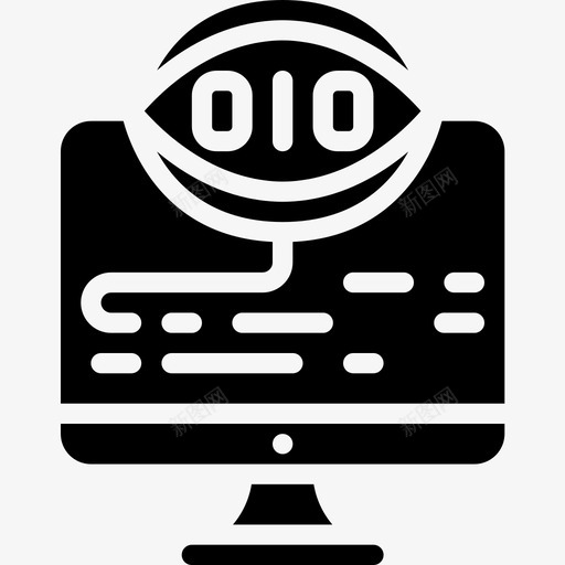 二进制代码黑客24填充图标svg_新图网 https://ixintu.com 二进制代码 填充 黑客24
