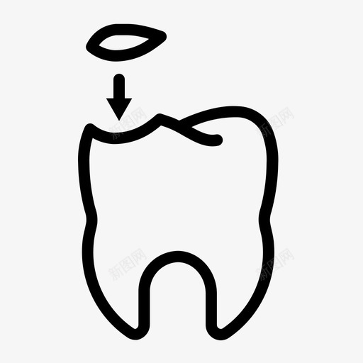 修复腐烂牙科图标svg_新图网 https://ixintu.com 修复 口腔 牙科 牙齿 牙齿和牙齿护理大纲 腐烂