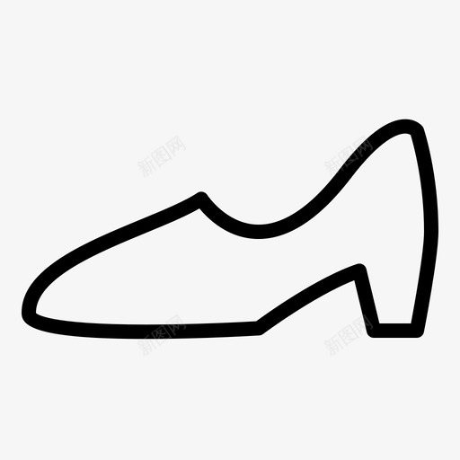 鞋商务时尚图标svg_新图网 https://ixintu.com 办公 商务 商务概要第2卷 时尚 鞋 高跟鞋