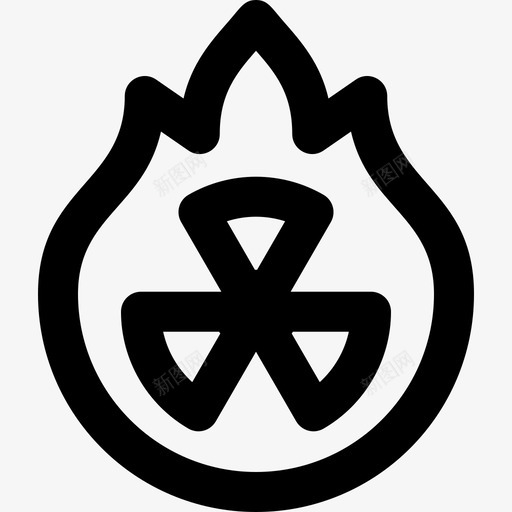 易燃核能5线性图标svg_新图网 https://ixintu.com 易燃 核能5 线性