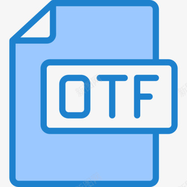 Otf文件13蓝色图标图标