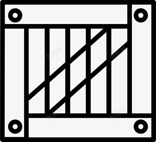 木制箱子板条箱图标svg_新图网 https://ixintu.com 交货 木制 板条 箱子
