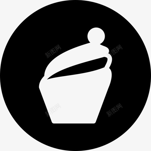 纸杯蛋糕糕点圆形扁平食品图标svg_新图网 https://ixintu.com 圆形 扁平 糕点 纸杯 蛋糕 食品