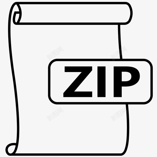 zip压缩文件图标svg_新图网 https://ixintu.com zip zip文件 压缩 文件 文件格式 文件格式2