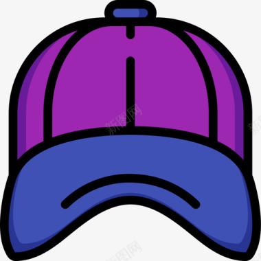 帽子帽子5线颜色图标图标