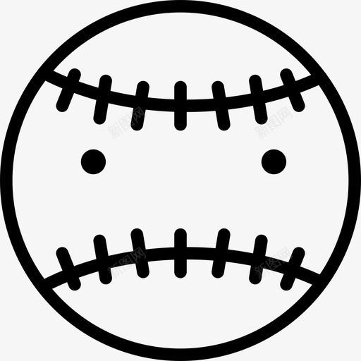 棒球运动84直线型图标svg_新图网 https://ixintu.com 棒球 直线 线型 运动