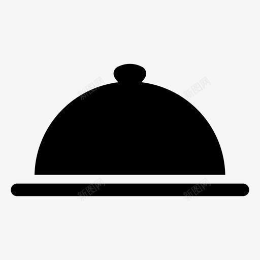 上菜抹布有盖食物图标svg_新图网 https://ixintu.com 上菜 家用设备 抹布 有盖食物 烹饪 餐饮