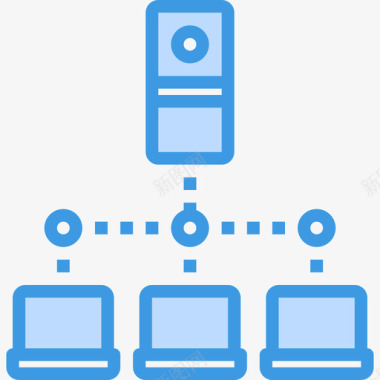 服务器计算机网络5蓝色图标图标