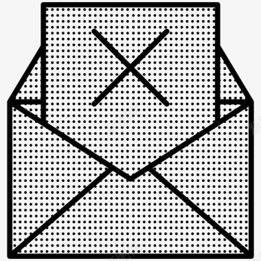 删除电子邮件收件箱虚线图标图标