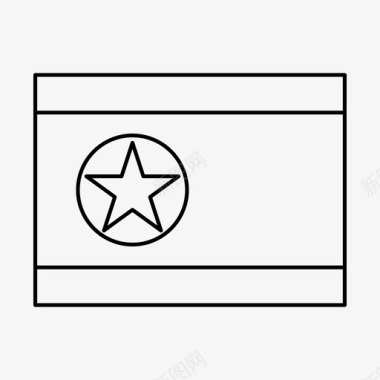 朝鲜国旗国家朝鲜图标图标