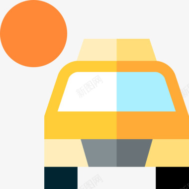 太阳能出租车出租车服务7公寓图标图标