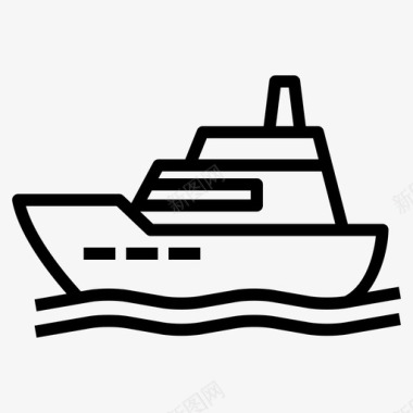 船游船旅行图标图标