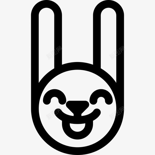 小鬼兔子表情动物表情图标svg_新图网 https://ixintu.com 兔子 动物 小鬼 表情