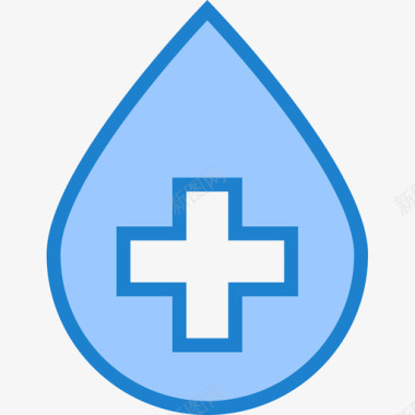 血滴健康护理29蓝色图标图标