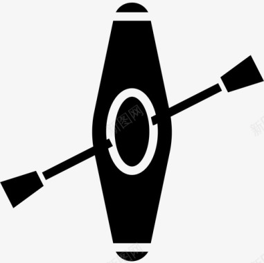 独木舟运动和游戏8实心图标图标
