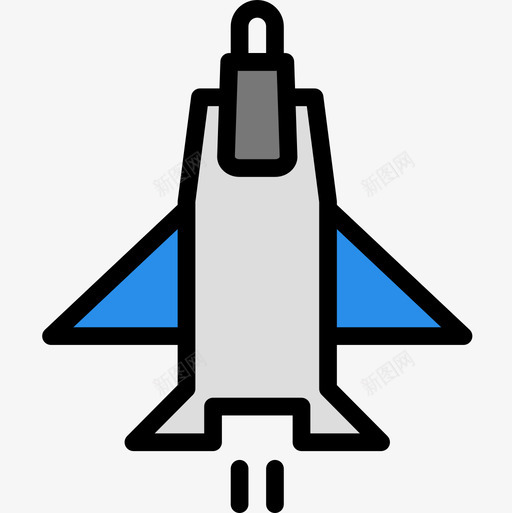 喷气式军用27线性颜色图标svg_新图网 https://ixintu.com 军用 喷气式 线性 颜色