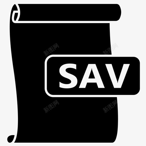 sav文件文件格式图标svg_新图网 https://ixintu.com sav sav文件 保存 文件 文件格式