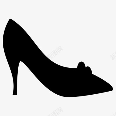 高跟鞋时尚女人图标图标