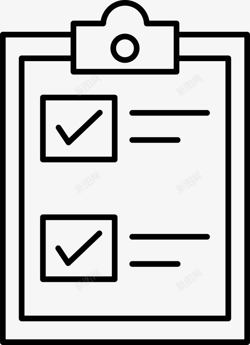 剪贴板待办事项列表图标svg_新图网 https://ixintu.com 事项 列表 剪贴板 待办
