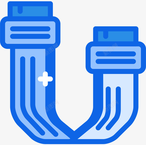 电缆tech16蓝色图标svg_新图网 https://ixintu.com tech 电缆 蓝色