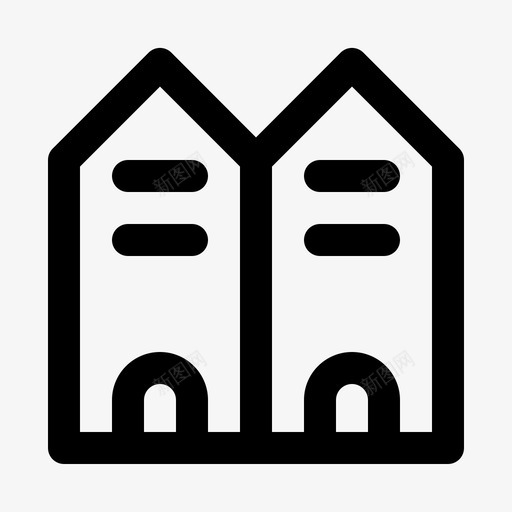 建筑商业办公图标svg_新图网 https://ixintu.com 办公 商业 建筑 建筑线