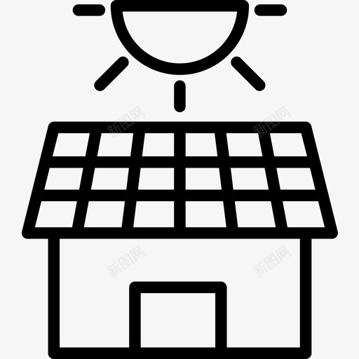太阳能电池板能源27线性图标svg_新图网 https://ixintu.com 太阳能 电池板 线性 能源