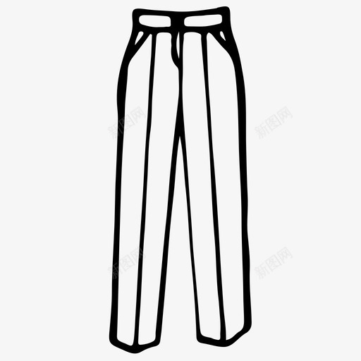 裤子衣服手绘图标svg_新图网 https://ixintu.com 手绘 素描 衣服 裤子