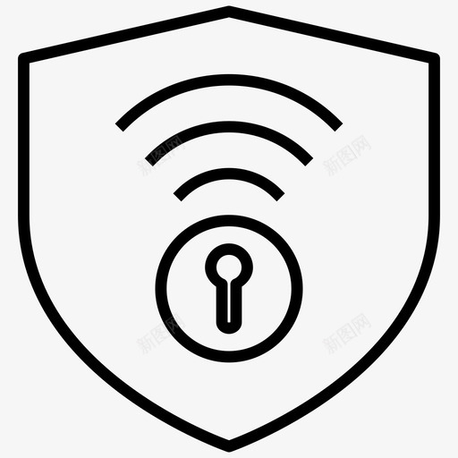 安全连接锁wifi图标svg_新图网 https://ixintu.com wifi 安全 连接