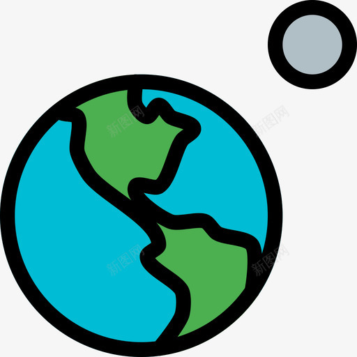 地球仪空间94线性颜色图标svg_新图网 https://ixintu.com 地球仪 空间 线性 颜色