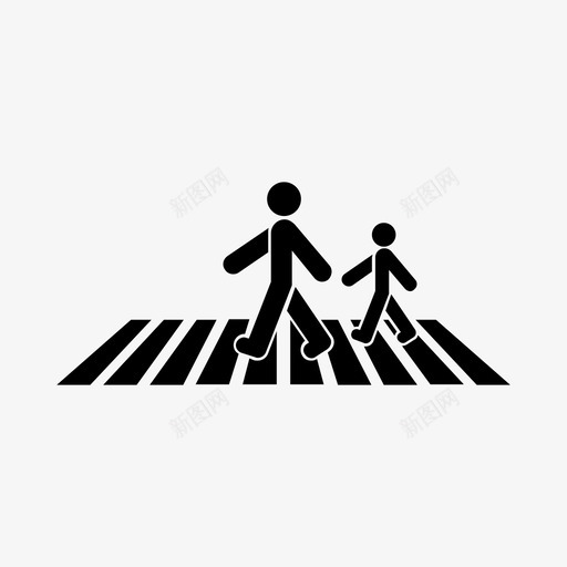 人行横道人路图标svg_新图网 https://ixintu.com 人行 横道