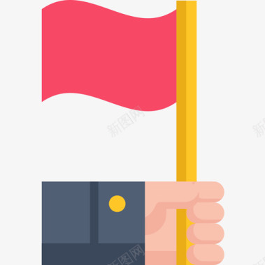 旗帜领导层9扁平图标图标