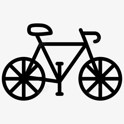 自行车手动自行车脚踏自行车图标svg_新图网 https://ixintu.com 交通线图标 手动自行车 脚踏自行车 自行车