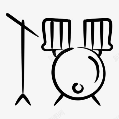 鼓套件乐器音乐图标图标
