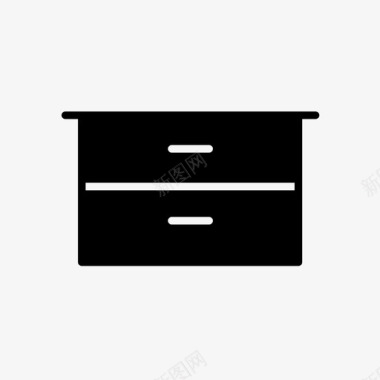 橱柜抽屉储物柜图标图标