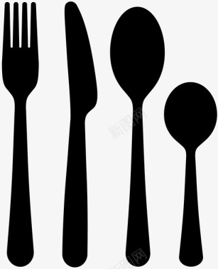 餐具叉子刀图标图标