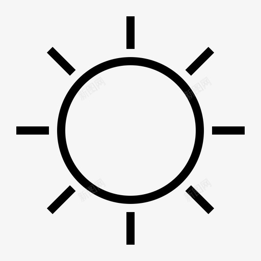 太阳云白天图标svg_新图网 https://ixintu.com 大纲 天气 太阳 晴天 用户界面 白天