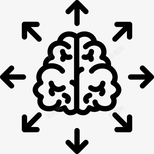 箭头人工智能42线性图标svg_新图网 https://ixintu.com 人工智能 箭头 线性