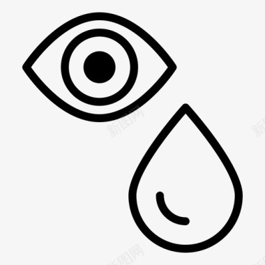 眼部水分干眼症医疗图标图标
