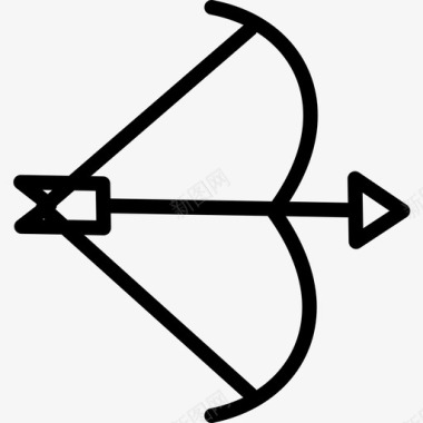 射箭运动和游戏9直线图标图标