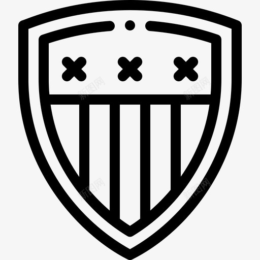 盾牌美式足球9直线型图标svg_新图网 https://ixintu.com 直线 盾牌 线型 美式 足球