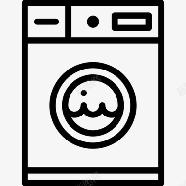 洗衣机洗衣房14轮廓图标图标