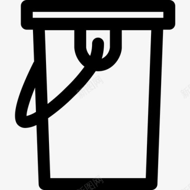 桶清洁房子图标图标