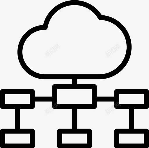 云计算云15线性图标svg_新图网 https://ixintu.com 云15 云计算 线性