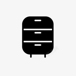 一套家具橱柜橱柜抽屉储物柜图标高清图片